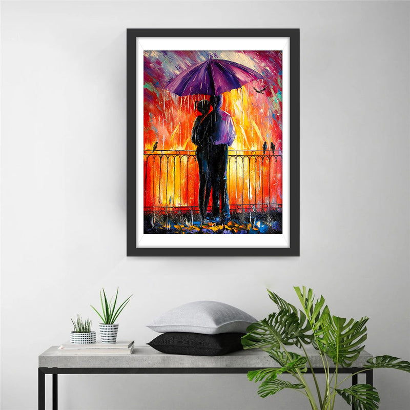 Couple de Pluie et Flamme Broderie Diamant