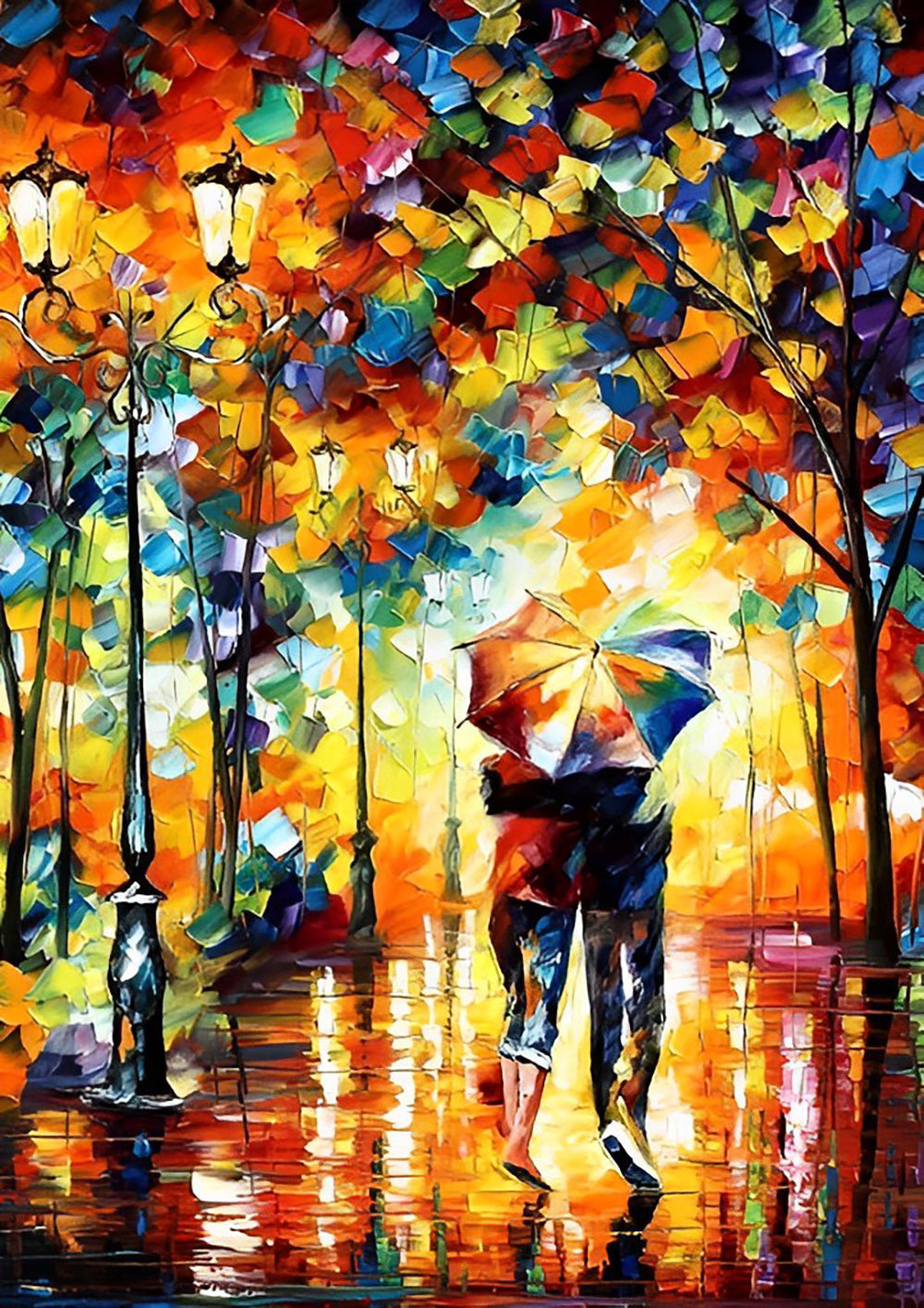 Couple et Forêt Fantastique Broderie Diamant