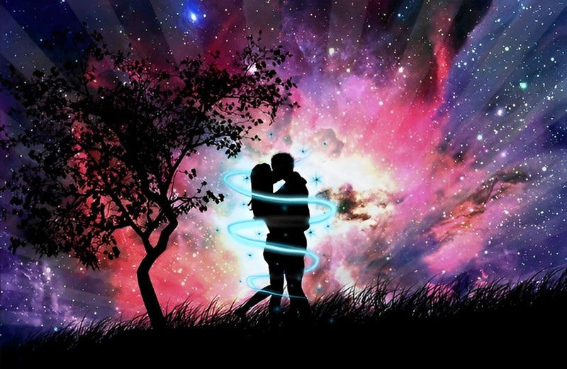 Couple et le Ciel Fantastique Broderie Diamant