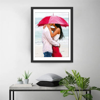 Couple sur la Plage Broderie Diamant