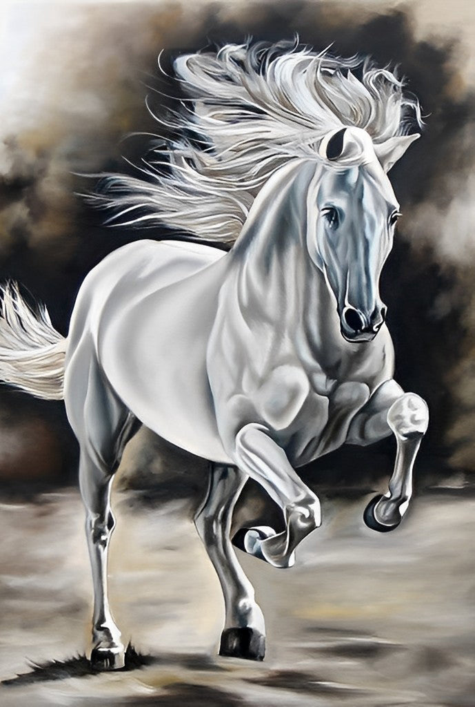 Coursier Blanc Courant Broderie Diamant