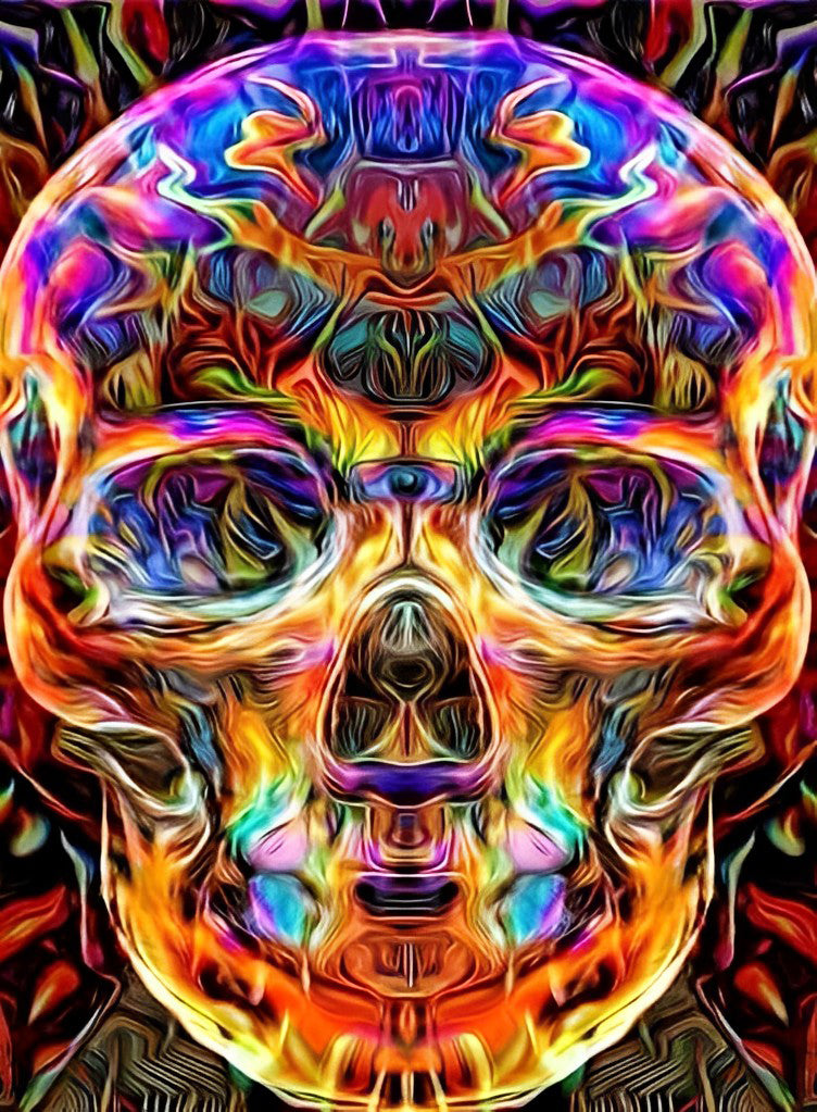 Crâne Cyberpunk Broderie Diamant