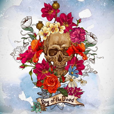 Crâne et Jour des Morts Broderie Diamant