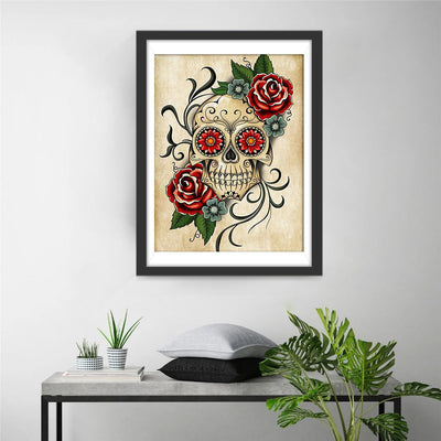Crâne et Mandala Broderie Diamant