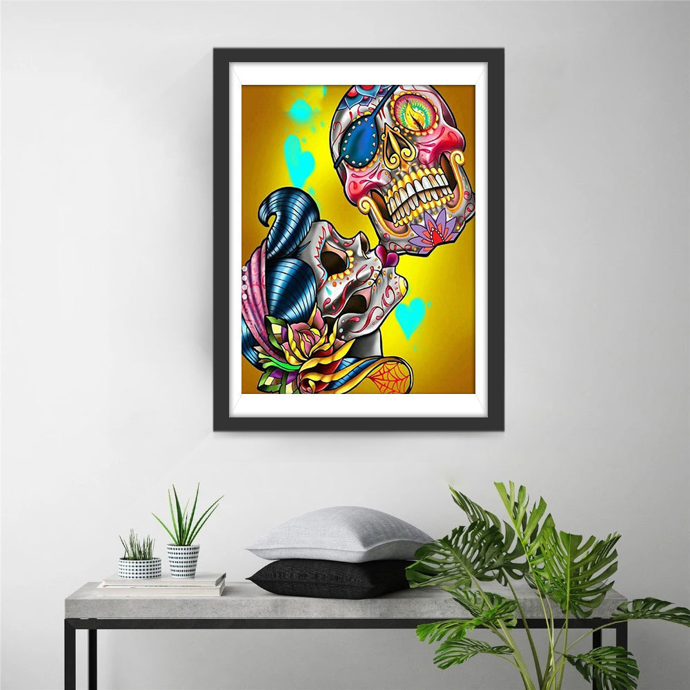 Crâne Pirate Broderie Diamant