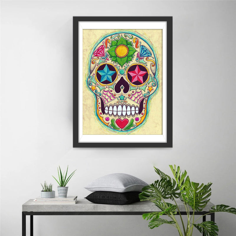 Crâne Totem Broderie Diamant