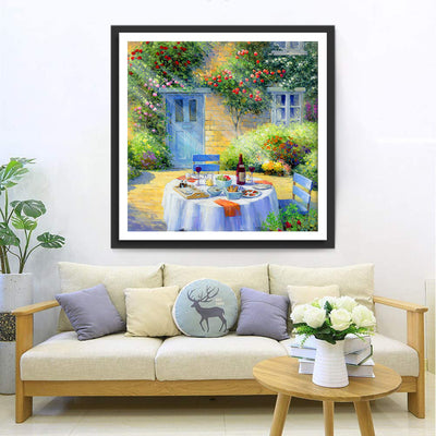 Cuisine dans Jardin Broderie Diamant