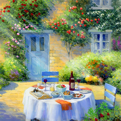 Cuisine dans Jardin Broderie Diamant