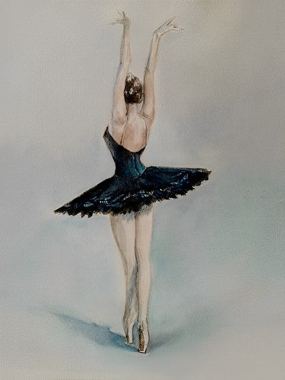 Cygne Noir de danse Ballet Broderie Diamant