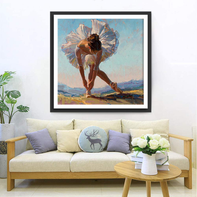 Danseuse de Ballet dans la Montagne Broderie Diamant