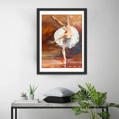 Danseuse de Ballet sur Scène Broderie Diamant