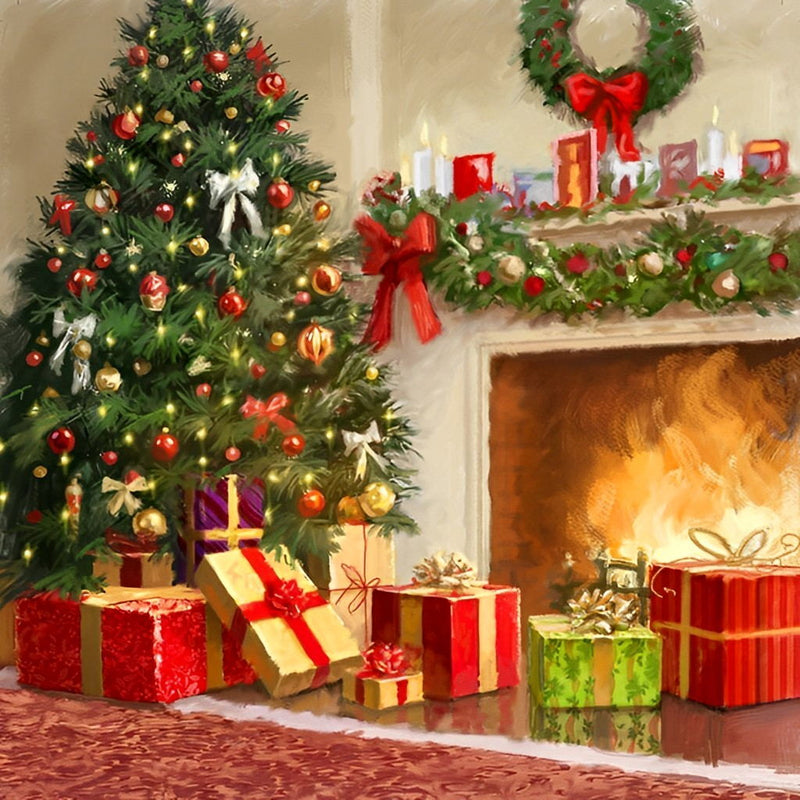 Décorations Chaleureuses de Noël Broderie Diamant