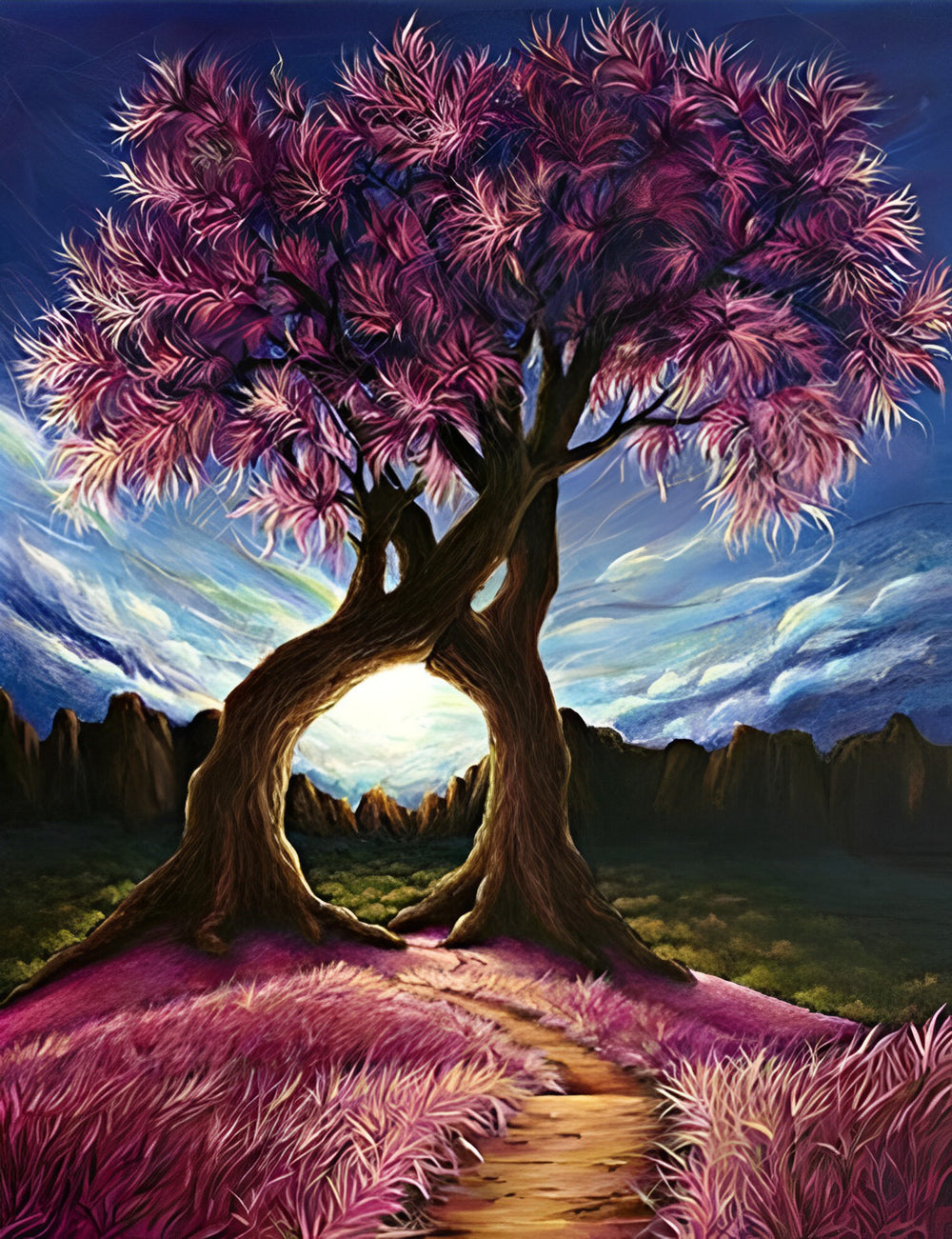 Deux Arbres Magnifiques Broderie Diamant