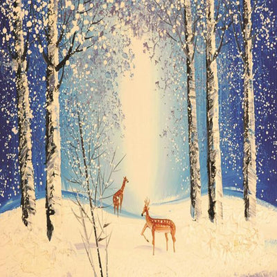 Deux Cerfs Sika Broderie Diamant