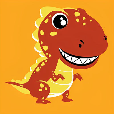 Dinosaure de Feu Cartoon Broderie Diamant