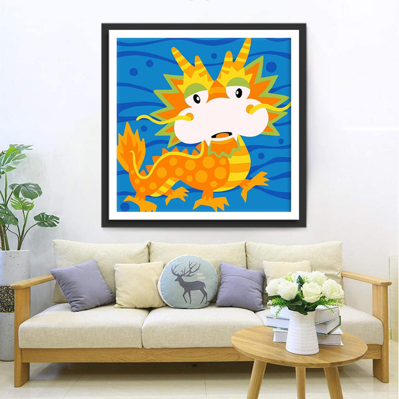 Dragon Chinois Cartoon Broderie Diamant