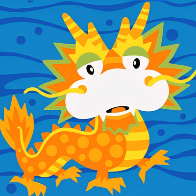 Dragon Chinois Cartoon Broderie Diamant