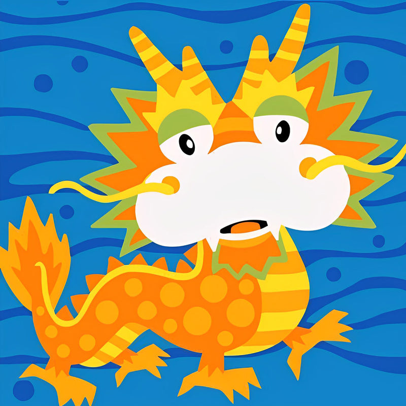 Dragon Chinois Cartoon Broderie Diamant