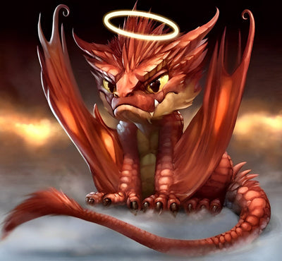 Dragon Cracheur de Feu Mignon Broderie Diamant