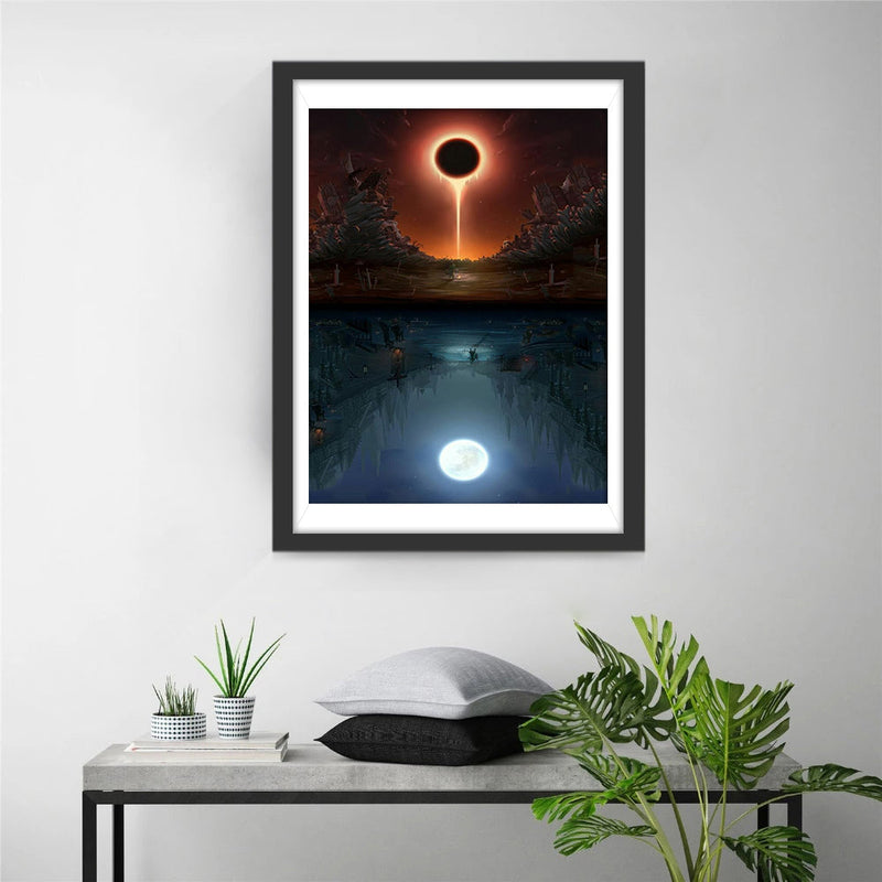 Éclipse Solaire Broderie Diamant