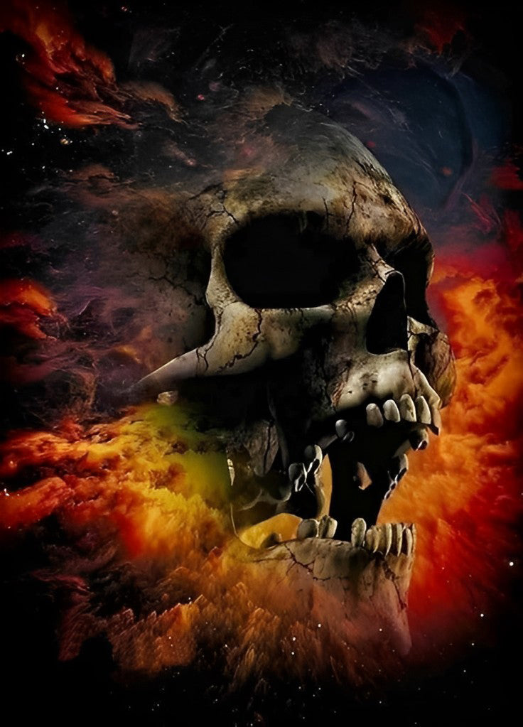 Effrayant Squelette Broderie Diamant