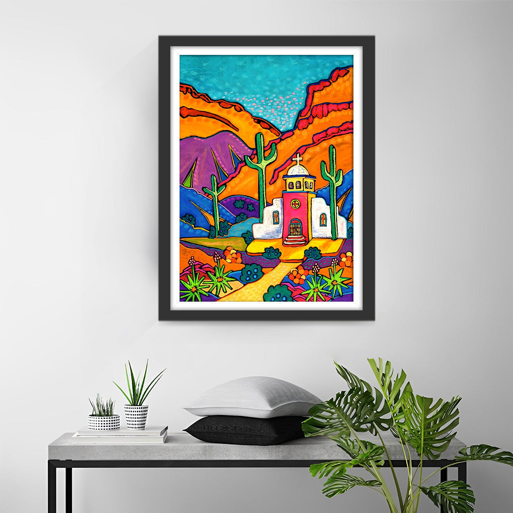 Église Mexicaine d'Art Abstrait Populaire Broderie Diamant