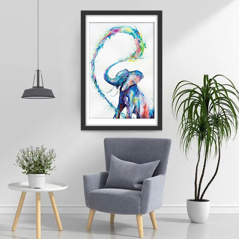 Éléphant Coloré Jouant de l&