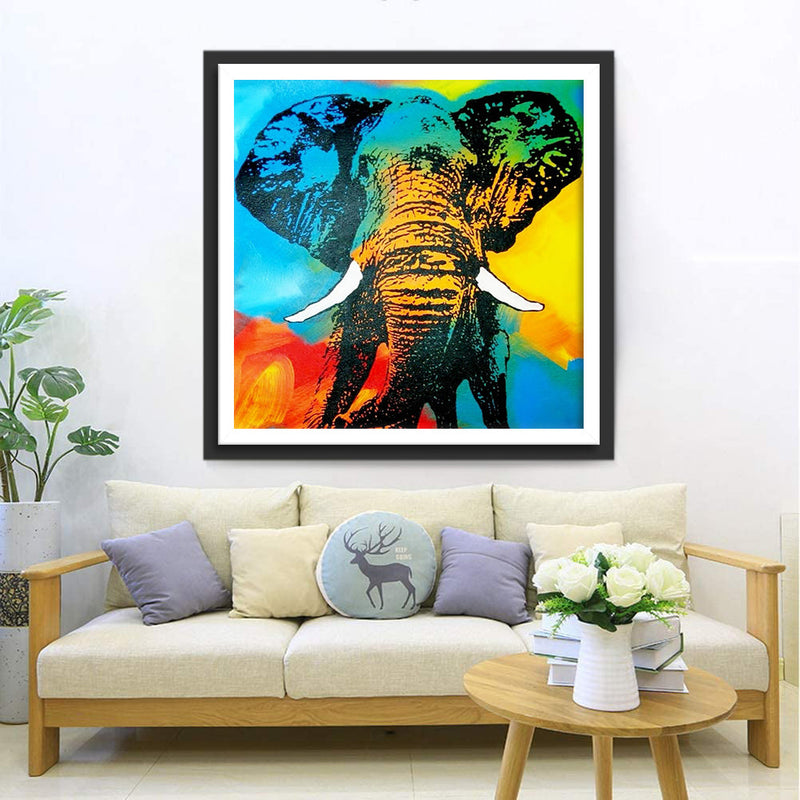 Éléphant en Couleurs d&