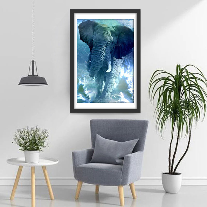 Éléphant Fantastique Broderie Diamant
