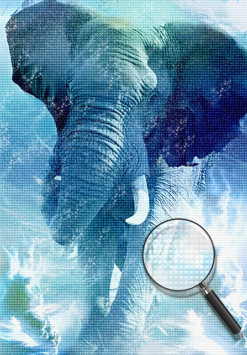 Éléphant Fantastique Broderie Diamant