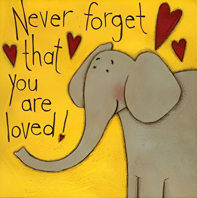 Éléphant 《 N'oubliez jamais que vous être aimé(e) 》Broderie Diamant