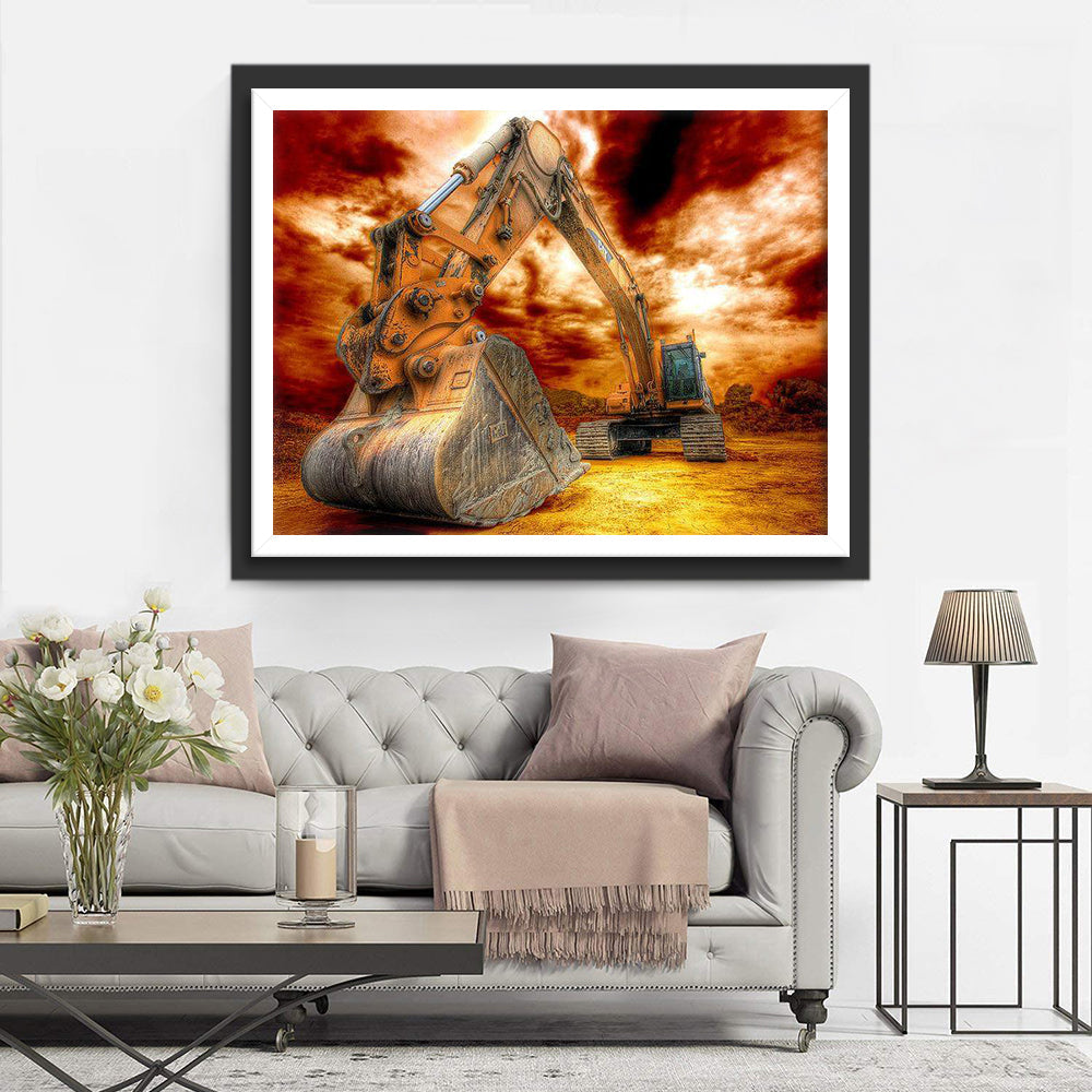 Enorme Excavatrice Broderie Diamant