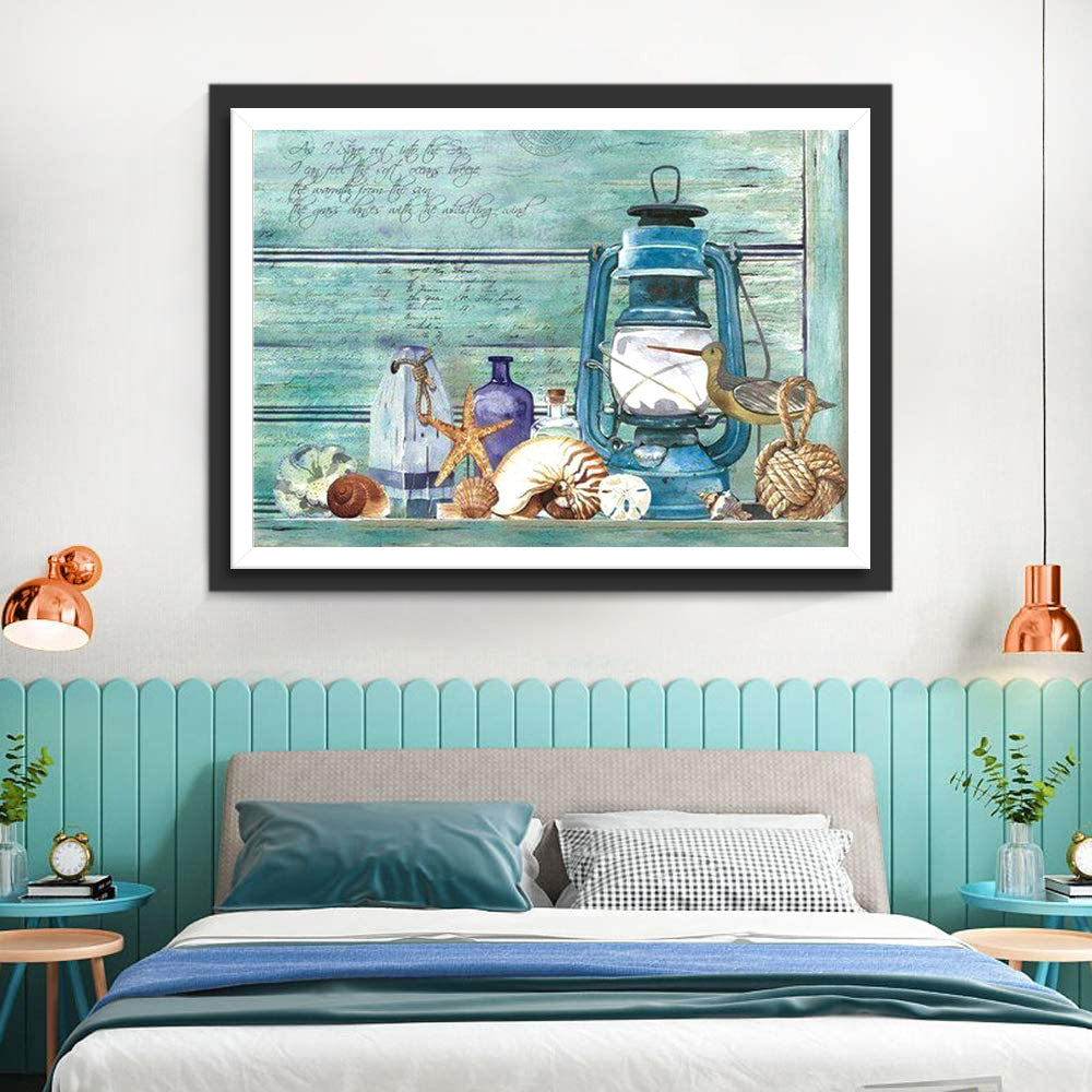 Étoile De Mer et Lampe Broderie Diamant