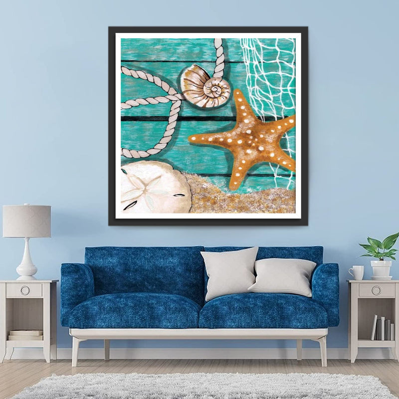Étoile De Mer et Réseau Broderie Diamant