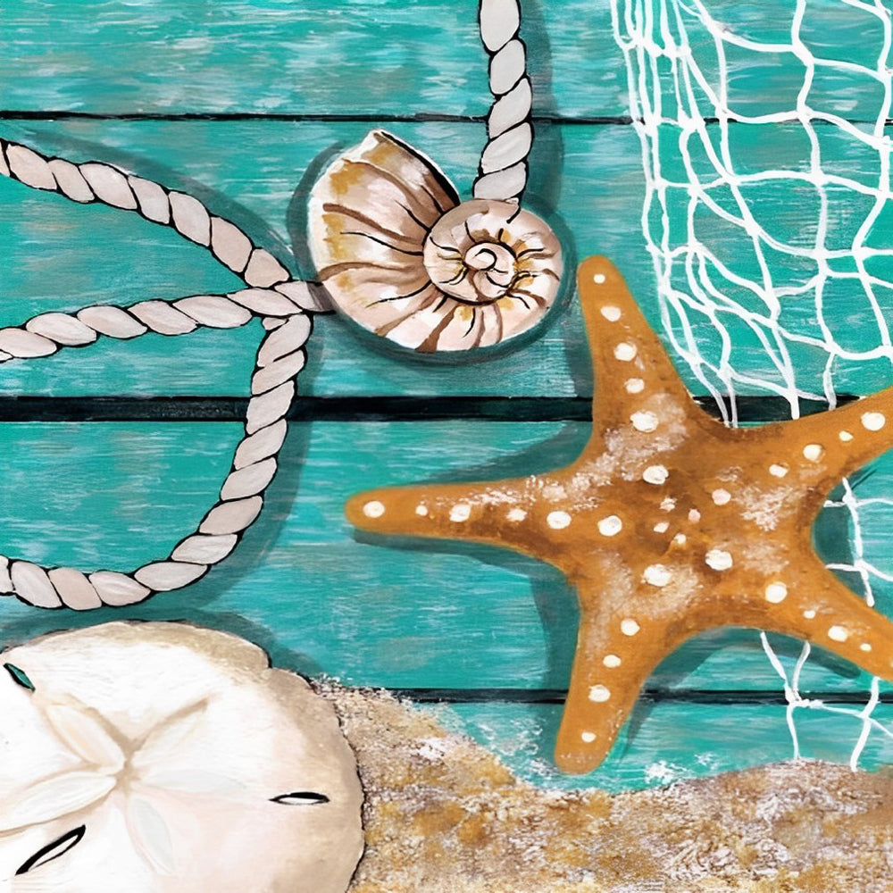 Étoile De Mer et Réseau Broderie Diamant