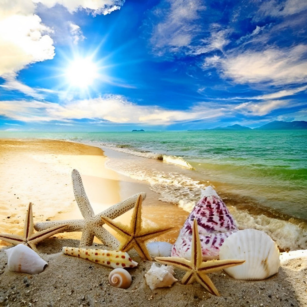 Étoiles De Mer et le Soleil Broderie Diamant