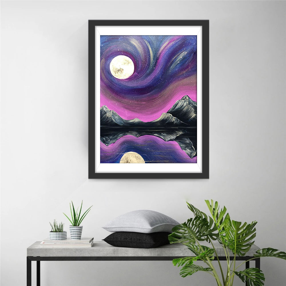 Etrange Ciel Etoilé Paysage Broderie Diamant