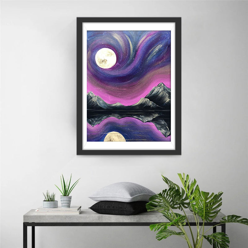 Etrange Ciel Etoilé Paysage Broderie Diamant