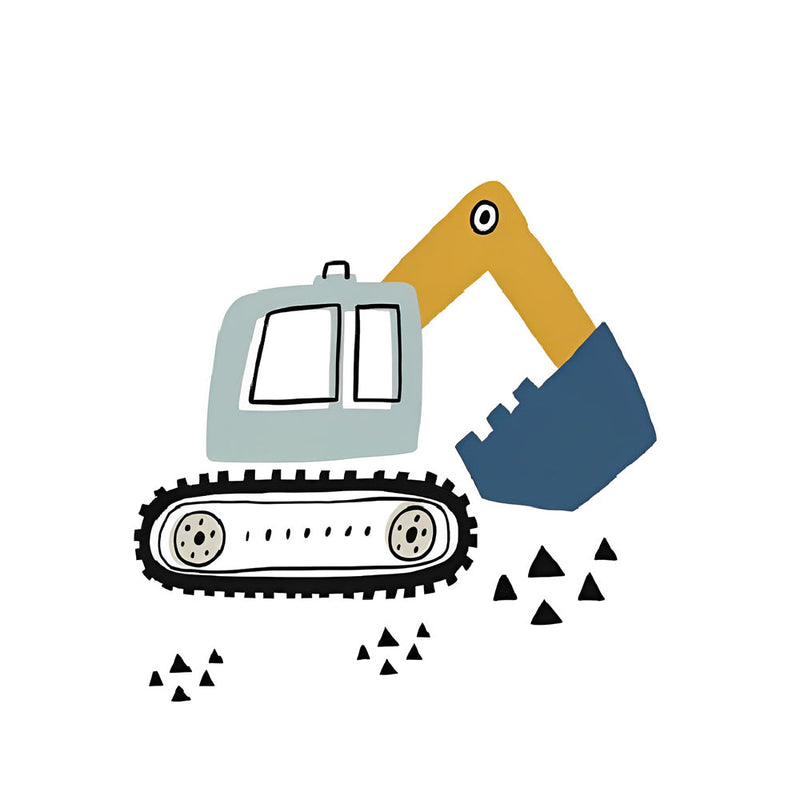 Excavatrice Dessinée Broderie Diamant