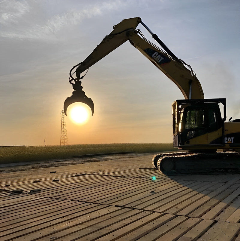 Excavatrice Travaillant sous le Soleil Broderie Diamant