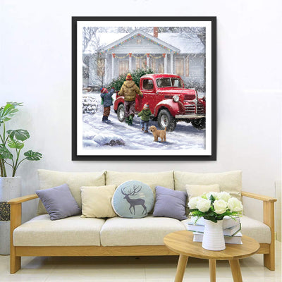 Famille de Noël Broderie Diamant