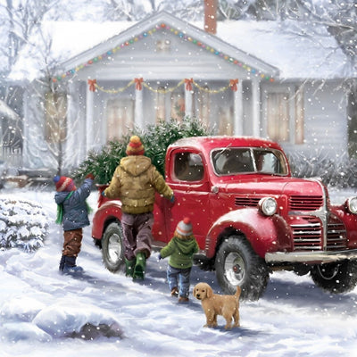 Famille de Noël Broderie Diamant