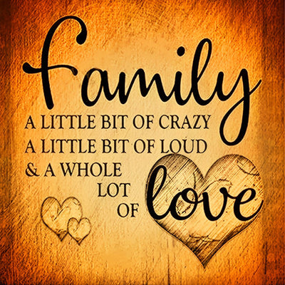 Famille et Amour Orange Broderie Diamant