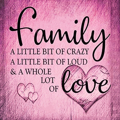 Famille et Amour Rose Broderie Diamant