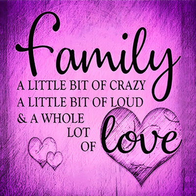Famille et Amour Violet Broderie Diamant