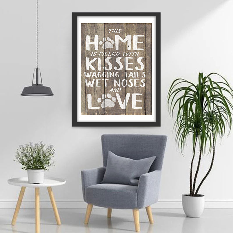 Famille et Chien Broderie Diamant