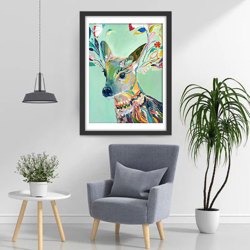 Faon des Fleurs Broderie Diamant