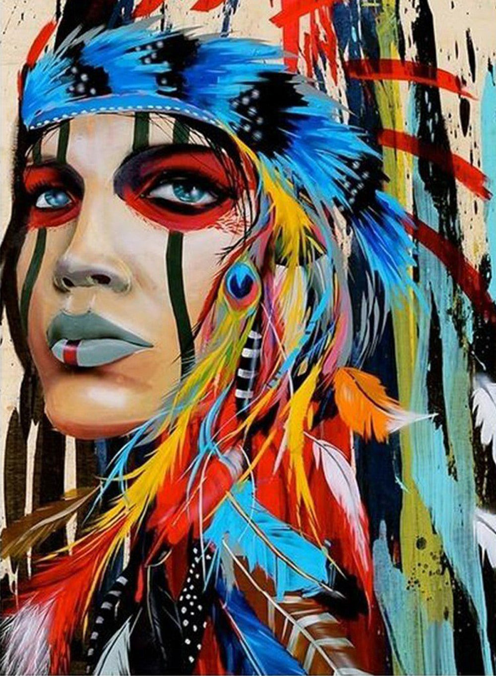 Femme de Tribu Africaine Broderie Diamant