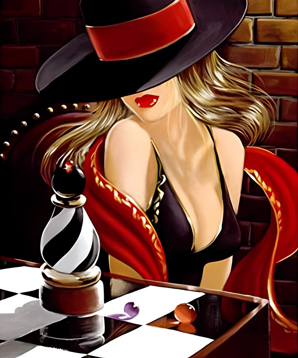 Femme Séduisante Broderie Diamant