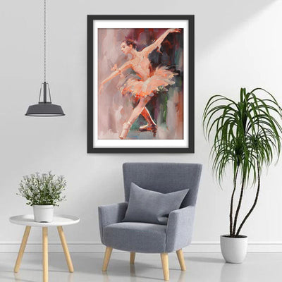 Fille Danseuse de Ballet Broderie Diamant
